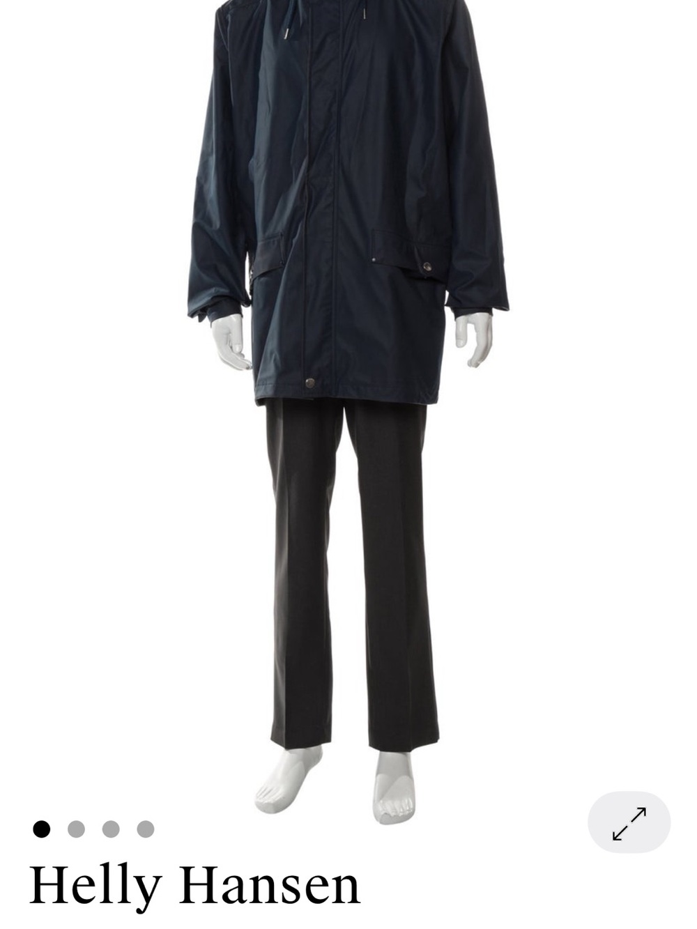 Helly Hansen Men's Dark Navy Raincoat with Hood